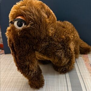 Vintage Mr. Snuffleupagus plush toy from the television show Sesame Street